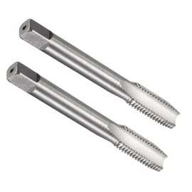 Boxonly Metric Machine Thread Tap for Threading Machine Electric Drill DIY Metric Taps H2 HSS Straight Flutes Screw Tapping Threading Machinist Repair DIY Tool Thread Plug Tap M10 x 1.5mm 2pcs