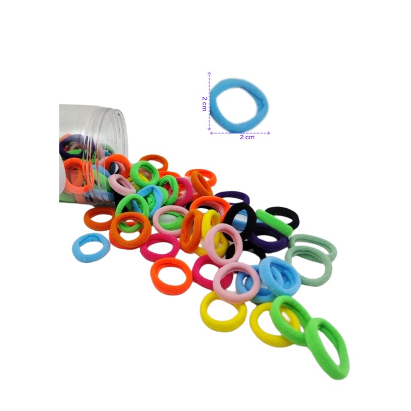 Generic Kids Hair Ties 100 Pieces Multicolor