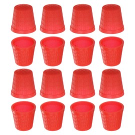 sourcing map Pack of 50 Sewing Thimbles Plastic Sewing Thimble Finger Protector Finger Protector Fingertip Quilting Craft Embroidery Accessories Crafts Sewing Tools Red