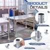 Blulu 8 Pack Galvanized Steel Flange Oblong Base for 1-5/8