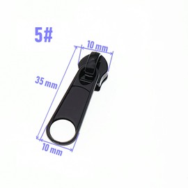 Leekayer 50PCS #5 Black Pulls for Nylon Coil Zippers Metal Zipper Sliders for Jacket Luggage Purses Bags Bulk(Black) Metal Slider for Zipper