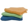 Redecker Dish Cloth - Knitted Cotton (Set of 3), Pink/Grey/Blue