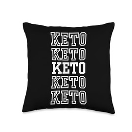 Keto Sorry I Can't I'm In for Low Carb Living Fit Fam Member Throw Pillow
