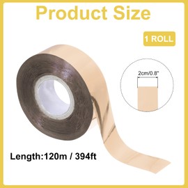 MECCANIXITY Heat Foil Transfer Paper, 0.8" x394ft Metallic Deco Foil Paper Roll, Foil Transfer for Leather Hot Foil Stamping Machine DIY Craft, Dark Golden