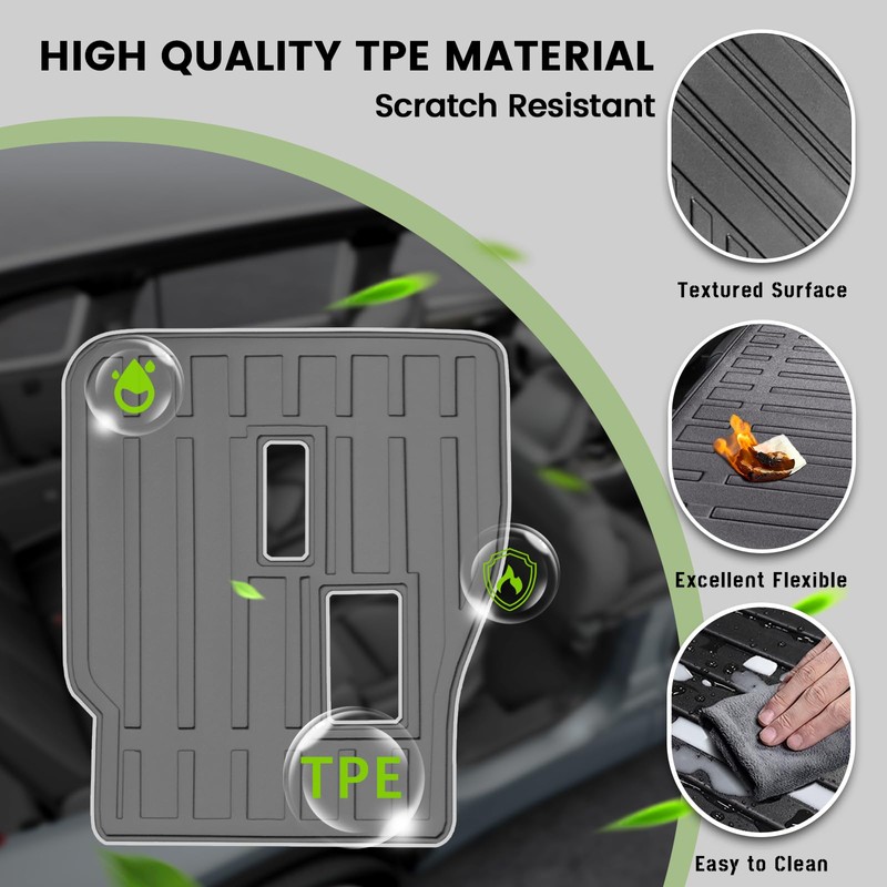 Vanseno 2nd Backrest Mat for Toyota Grand Highlander Accessories, Kick