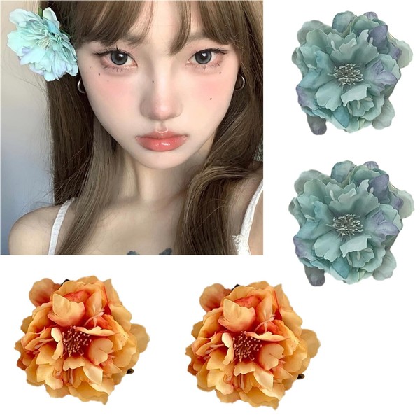 papasgix Flower Hair Clips for Women, Hawaiian Flower Hair Clips,