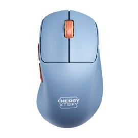 CHERRY XTRFY M64 Wireless Souris de Gaming Sans Fil Ultralégère, Sans Fil 2.4 GHz, Optimisée pour les esports, Ergonomic Forme with Front Ultra Plate, Blue