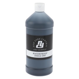 New York Central® India Ink 32oz Bottle - Make an Impact with Matte Black India Ink, Perfect for Artists, Calligraphy, Illustrations, & More