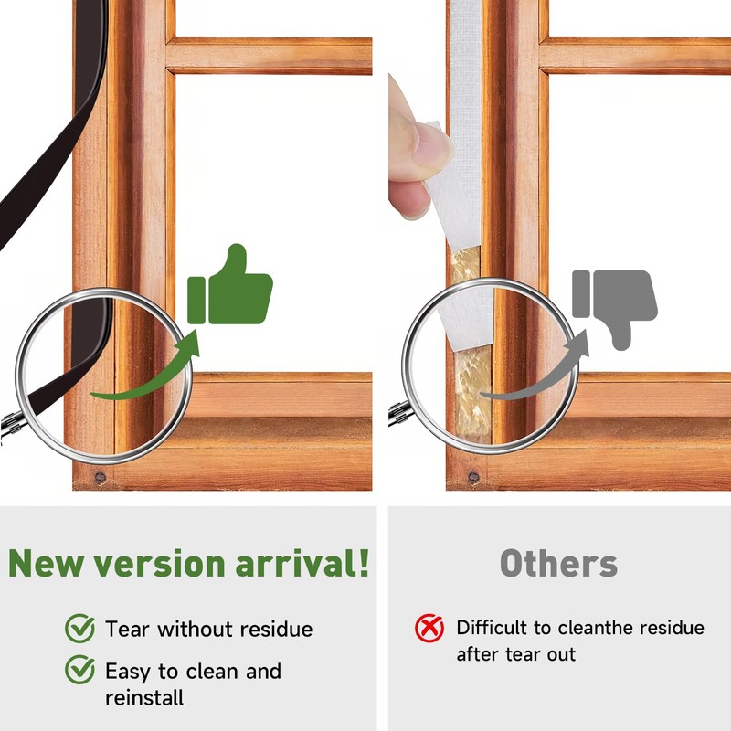 HOFUDON Window Screen Adjustable Magnetic Window Screen Replacement Max 43”