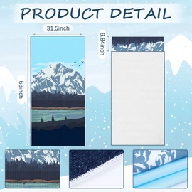 Hahafelt 2 Pack Car Seat Towel Covers Athletic Running Towel Performance Microfiber Post Workout Sweat Washable Cover Non Slip for Car Outdoor Sport Activities 63 x 31.5 Inches (Wrangell-st. Elias)