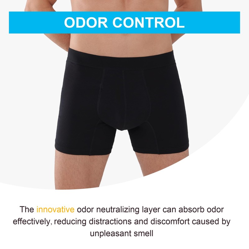 IRISMORII Incontinence Underwear for Men Washable Urinary Leak Proof Absorbent