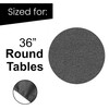 Grey Fitted Card Game Table Cover Tablecloth Felt Elastic Fits