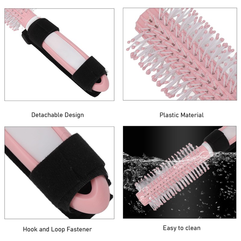 Handicapped Auxiliary Comb Portable Plastic Handle Comb Hair Brush for