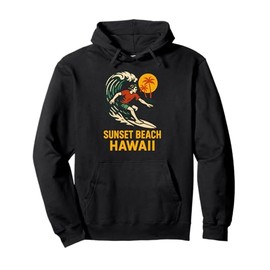 North Shore Surf Sunset Beach Hawaii Vintage Mens Beach Life Pullover Hoodie