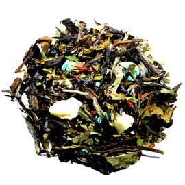Nelson's Tea - White Chocolate Peppermint - White Loose Leaf Tea - Green tea, white tea, peppermint, safflower, white chocolate, and mint chocolate - 4 oz.