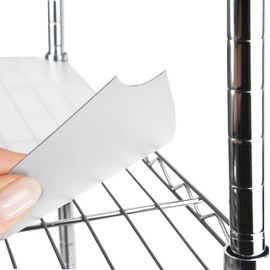 DUALSO Wire Shelf Liner Wire Rack Shelf Mat - Thick Wire Shelf Cover - Waterproof Plastic Shelf Liner, Metal Shelf Liner - Easy Use Wire Shelving Cover for Closet (Clear, 18" X 48" (Set of 4))