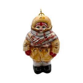 Art Lefort Christmas Ornaments The Girl in a Fur Coat New Year Holiday Celebration Gift Present Porcelain Multicolor Decoration Essentials Home Apartment Room