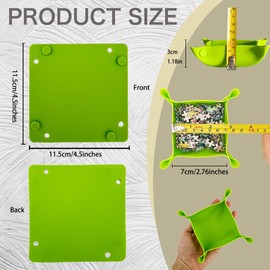 4pcs Foldable Board Game Organizer Tray Set｜Storage Containers for Dice, Cards, Pieces,Puzzles | Portable，Lightweight, Multicolor，Board Game Accessories,Suit for RPG, Tabletop Gaming