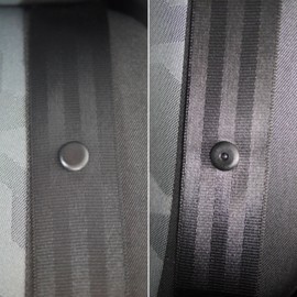 Belt button for car belt, 10 pairs, made of hard plastic, in black, for many car belts, strap return replacement button, seat belt rivets, car seat belt rivet seat, car seat belt repair, spare part