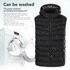 Heated Vest Three Level Temperature Adjustment Waterproof Black Electric Heating