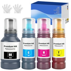 FANSHENG Replacement for T502 Ink Refill Bottles for ET-2850 ET-3850 ET-4850 ET-15000 ET-3830 ET-2760 ET-3760 ET-4760 ET-3843 ET-2750 ET-3750 ET-4750 ET-3710 STC2100 STC4100 Printer 4Pack (BK C M Y)