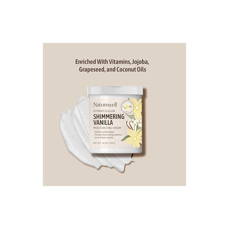 Crema Hidratante Shimmering Vanilla Hydrate & Glow para Rostro y
