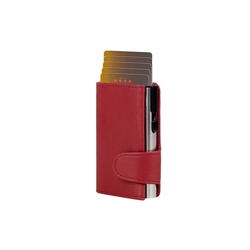 ClickSafe Unisex Coin Purse Travel Accessory Wallet, red