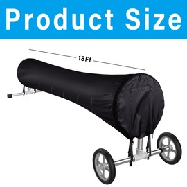 Swimming Pool Solar Reel Cover, 18Ft Pool Solar Protective Blanket Reel Cover, Winter Solar Reel Blanket Covers for Inground Pool, Heavy Duty Waterproof Pool Solar Blanket Reel Cover (18Ft)