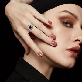 ONEFINITY Tree Of Life Rings 925 Sterling Silver Black Onyx Tree Of Life Rings Family Tree Jewelry Gifts For Women Men