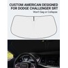 Proadsy - Parasol plegable para parabrisas delantero 2024, ajuste personalizado