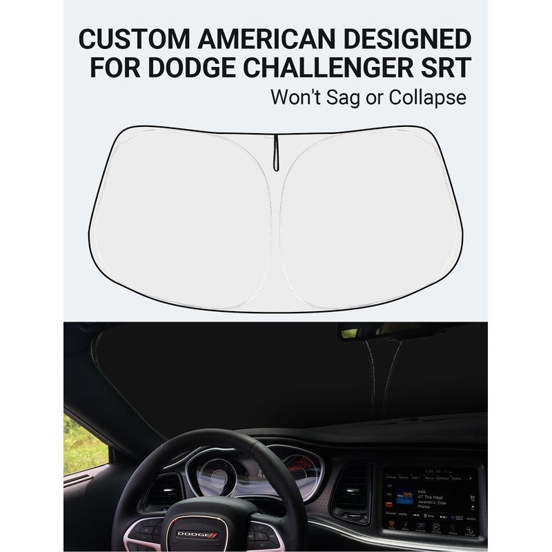Proadsy - Parasol plegable para parabrisas delantero 2024, ajuste personalizado