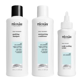 Nioxin Kit del Sistema Scalp Recovery™ - Picor y Caspa del Cuero Cabelludo - Champú Anticaspa, Acondicionador y Sérum(200+200+100ml)