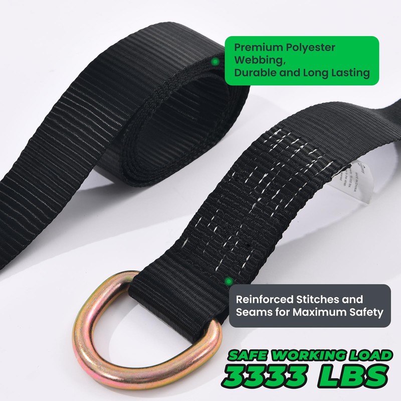Trekassy 2”x 144” Car Tie Down Straps for Trailers Heavy