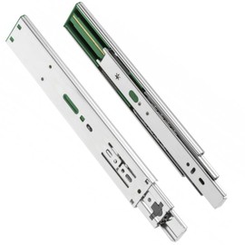 GTV H45 drawer rails full extension drawer extensions - 45.3 x 250 mm - strong galvanized steel - soft-close rail system - telescopic rail ball guide - loadable up to 30 KG 1 set = 2 pieces