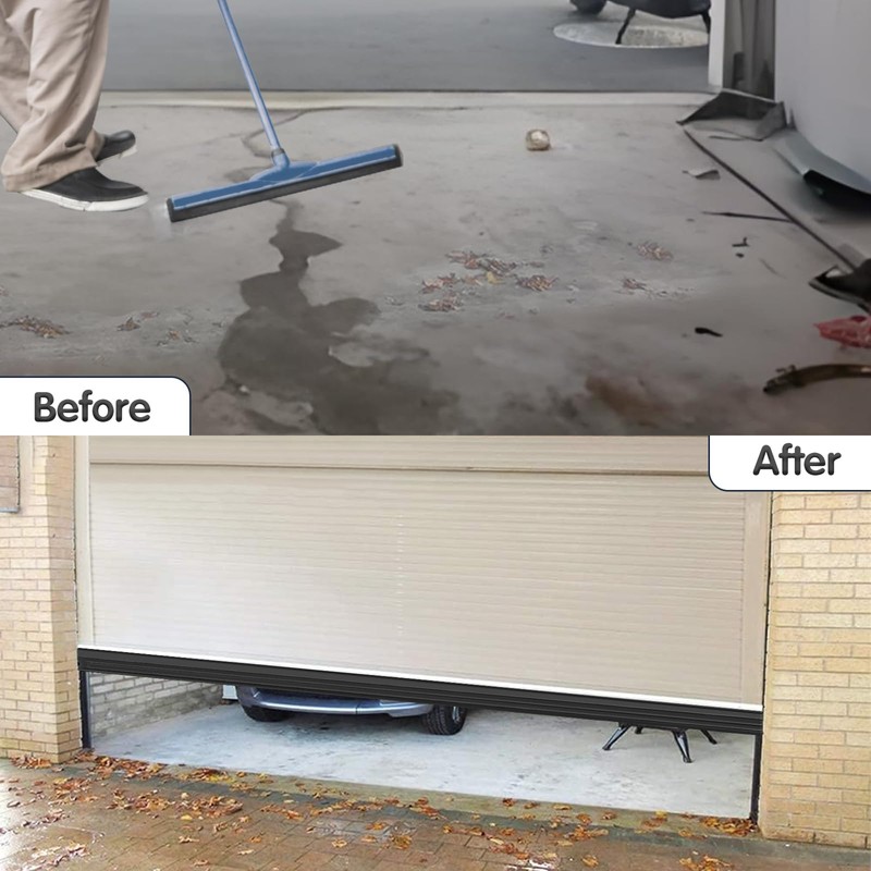 Garage Door Seals Bottom Rubber with Pre-drilled Aluminum Track Retainer