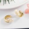 HAISWET Clip On Hoop Chunky Minimalist Small Earrings For Women