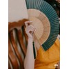 Sarkovos HandHeld Silk Folding Fan with Bamboo Frames 8.66"(22cm) Chinese/Japanese