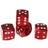 4x Valve Caps Valve Caps Galvanised Rigged Dice Cube Black