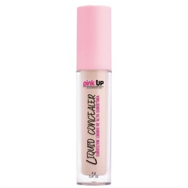 PINK UP  Liquid Concealer  Corrige imperfecciones con cobertura ligera y sin cuartearse  Acabado natural de larga duracin  Corrector de ojeras...     