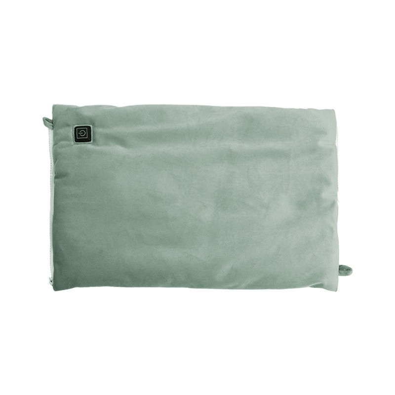 Electric Heating Pouch Green Velvet Heated Hand Warmer Pouch for