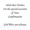 Needzo Confirmation Greeting Card with Keepsake Prayer Card, 7 1/2