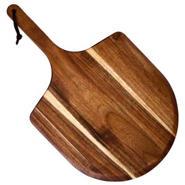 Totally Bamboo Rock & Branch Acacia Wood Pizza Peel, 13.75 Inch Wooden Pizza Paddle with Handle, Great for the Oven and Grill