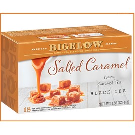 Bigelow Salted Caramel Black Tea, Caffeinated, 18 Ct (Pack of 6), 108 Total