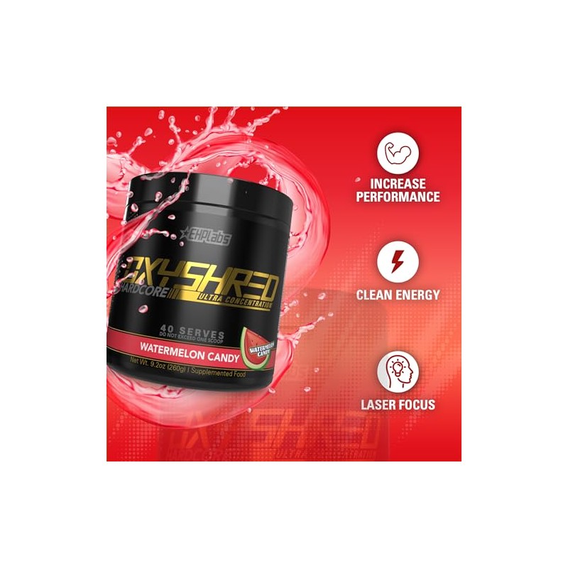 EHP Labs OxyShred Hardcore - Trituradora termogénica, polvo para antes