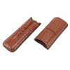 2 Finger Cigar Case Portable Waterproof Lightweight Artificial Leather Cigar