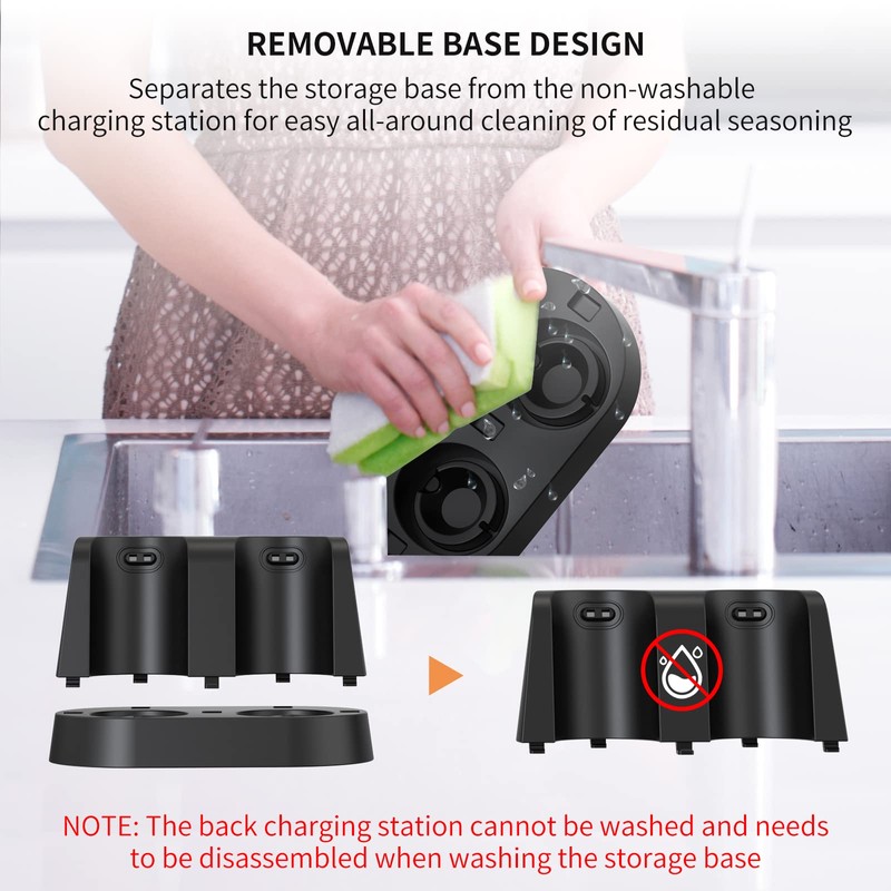 CIRCLE JOY Electric Salt and Pepper Grinder Set Stainless Steel