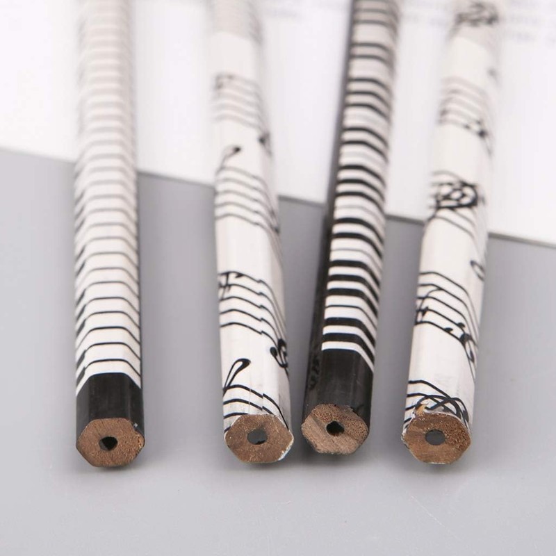 DPWOUM 4 Pieces Music Note Pencil HB Standard Pencil Music