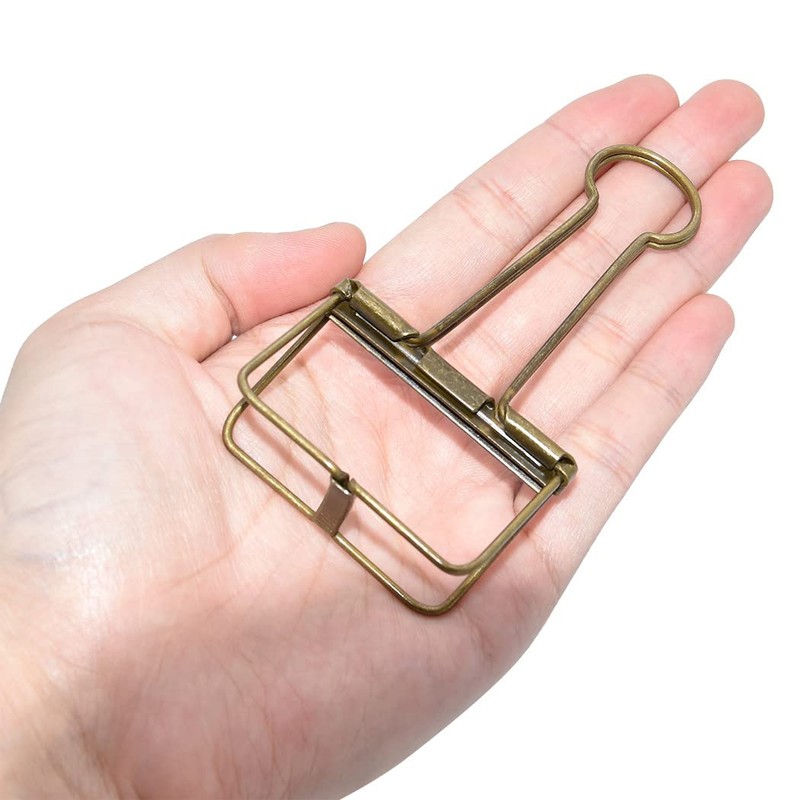 Extra Large Binder Clips 2 Inch, Big Paper Clamps Bronze