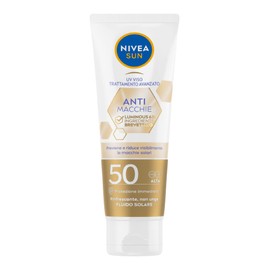 NIVEA SUN FP50 UV Face Cream Anti-Stain Luminous Face Sun Cream with Hyaluronic Acid and Vitamin E Face Lotion with Sun Protection Factor 40 ml