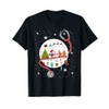 Gingerbread Nurse Snowman On Stethoscope Doctor Xmas Moon T-Shirt, black